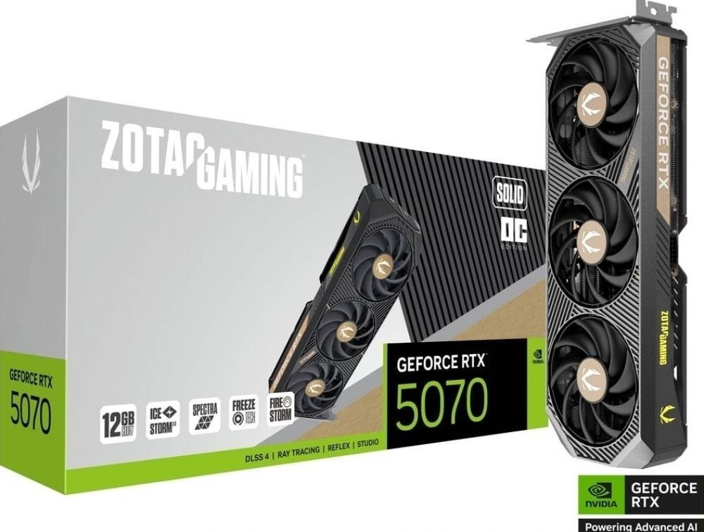 Zotac Gaming GeForce RTX 5070 Solid Oc - Videokaart