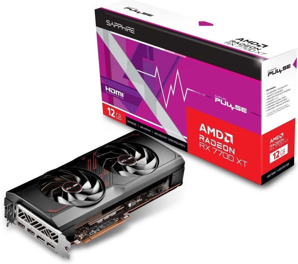 Sapphire Pulse Radeon RX 7700 XT Amd 12 GB - Videokaart