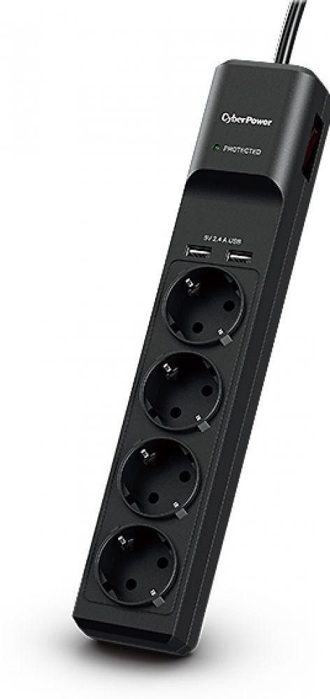 CyberPower Usv Acc CyberPower Professional P0420sud0-De 4-Fach, 2X Usb Überspannschutz, Schwarz, 1.8M
