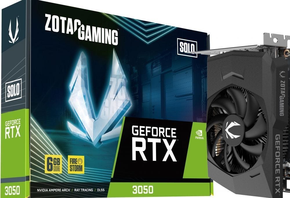 Zotac Gaming GeForce RTX 3050 6GB GDDR6 Solo - Videokaart