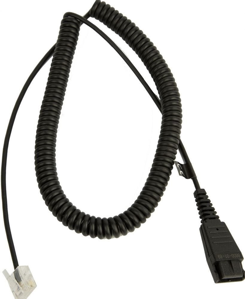Jabra 8800-01-89 QD Cord Naar RJ45 - Kabel Voor Telefoonhoorn