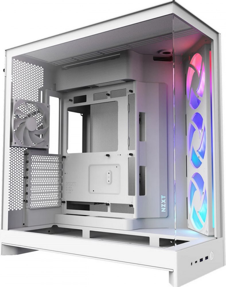 NZXT H9 Flow RGB (2025) All White - Midtowermodel