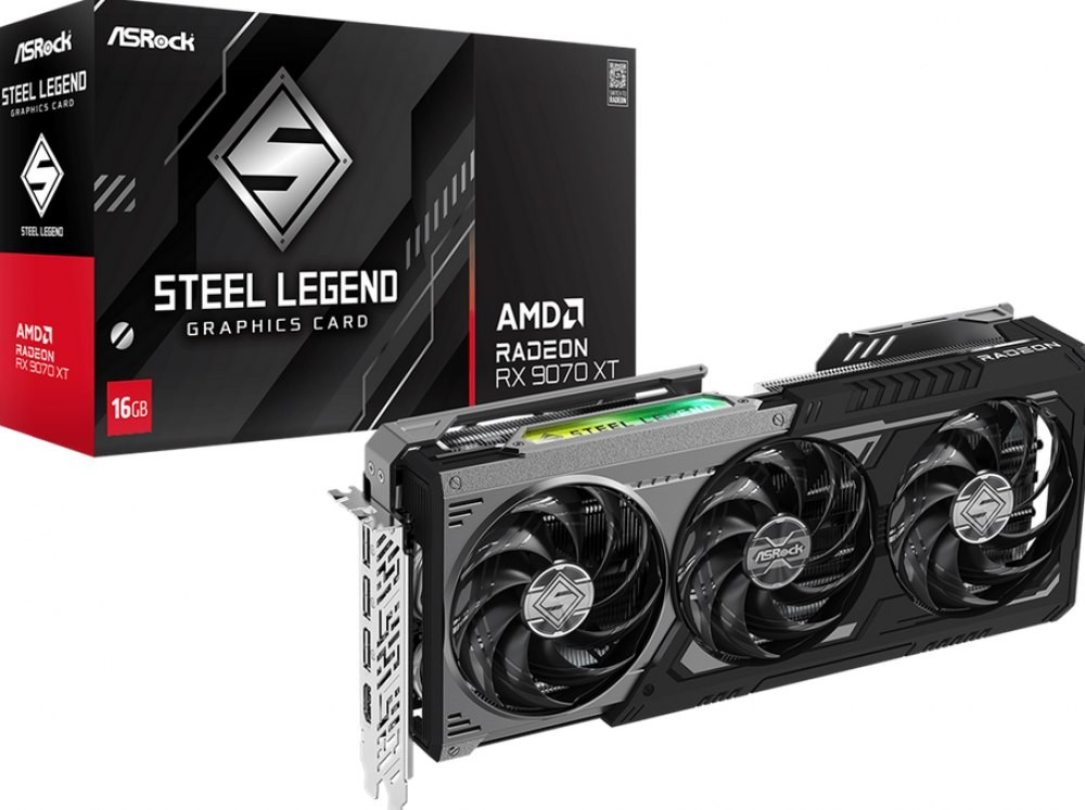 Asrock Radeon RX 9070 XT Steel Legend Dark - Videokaart