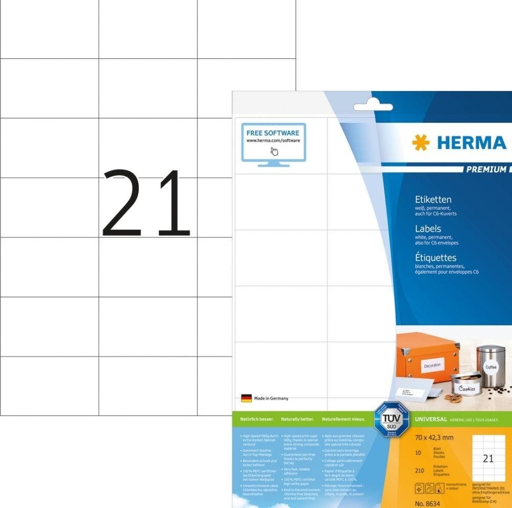 Herma 8634 - Etiketten