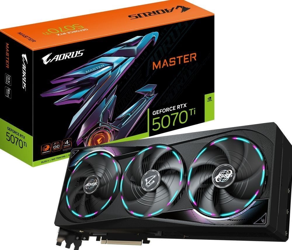 Gigabyte Aorus GeForce RTX 5070 Ti Master 16G - Videokaart