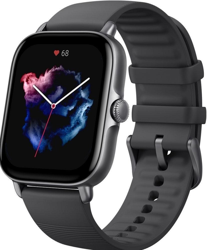 Xiaomi GTS 3 Graphite Easy-To-Use Smartwatch With Health & Fitness Features Slim & Light Design Ultra HD Amoled Display 12 Days Battery Life 150+ Sports Modes