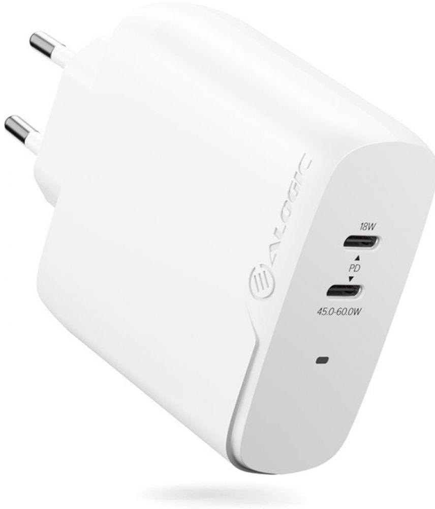 Alogic Lader 63W 2 Port 2X Usb-C weiÃ
