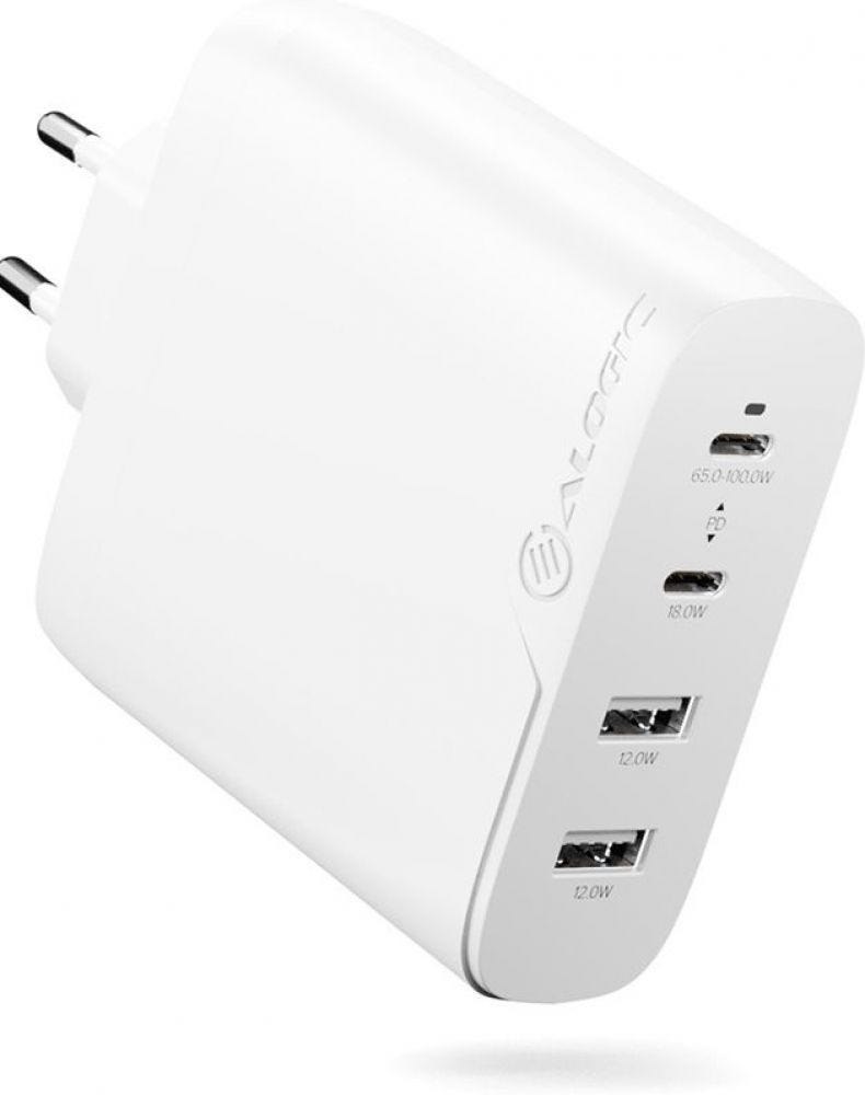 Alogic Lader 100W 4 Port (2X Usb-C, 2 X Usb 3.0 A) weiÃ