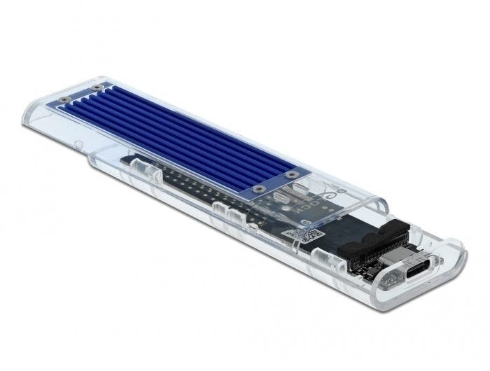 Delock Ext. Behuizing. M.2NVMe PCIe SSD Met Usb-C Verloop Stekker