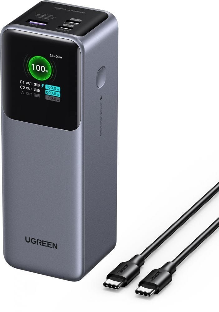 Ugreen Nexode Power Bank 25000mAh 200W Bliksemsnel Opladen Ervaar Razendsnel Opladen Met De Nieuwste PD 3 1 Technologie Je MacBook Pro 16 Laadt Op Tot 56 In Slechts 30 Minuten Met Twee 100W Poorten Ku
