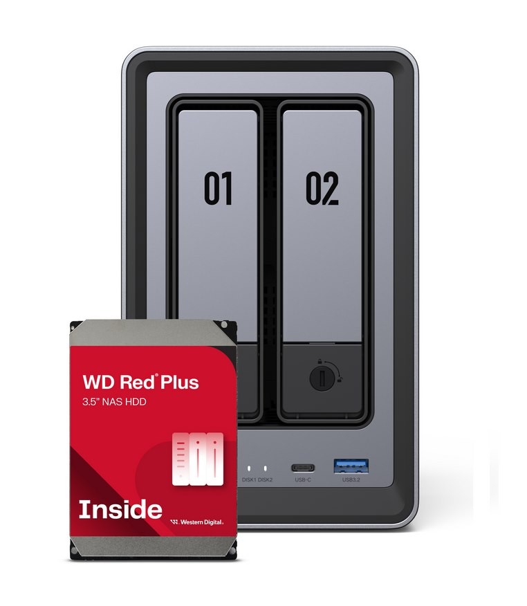 Ugreen NASync DXP2800 + 2X WD Red Plus 4TB HHD - NAS-server