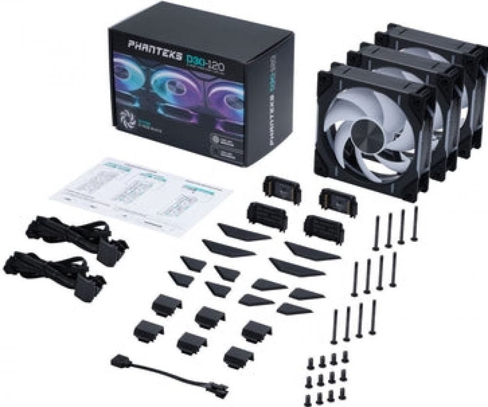 Phanteks PH-F120D30 Regular Black 3-Pack - Ventilatorhuis