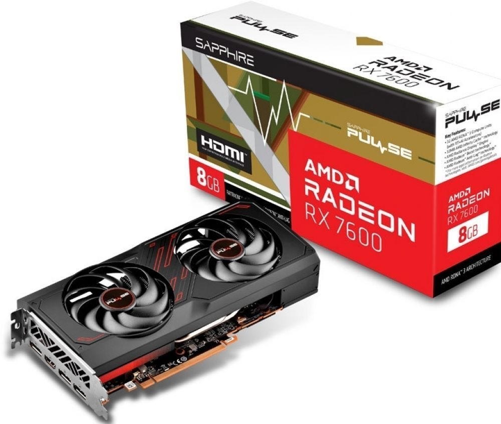 Sapphire Pulse Radeon RX 7600 - Videokaart