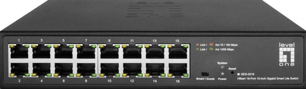 Level One LevelOne Switch 16X Ge Ges-2216 Hilbert 10"