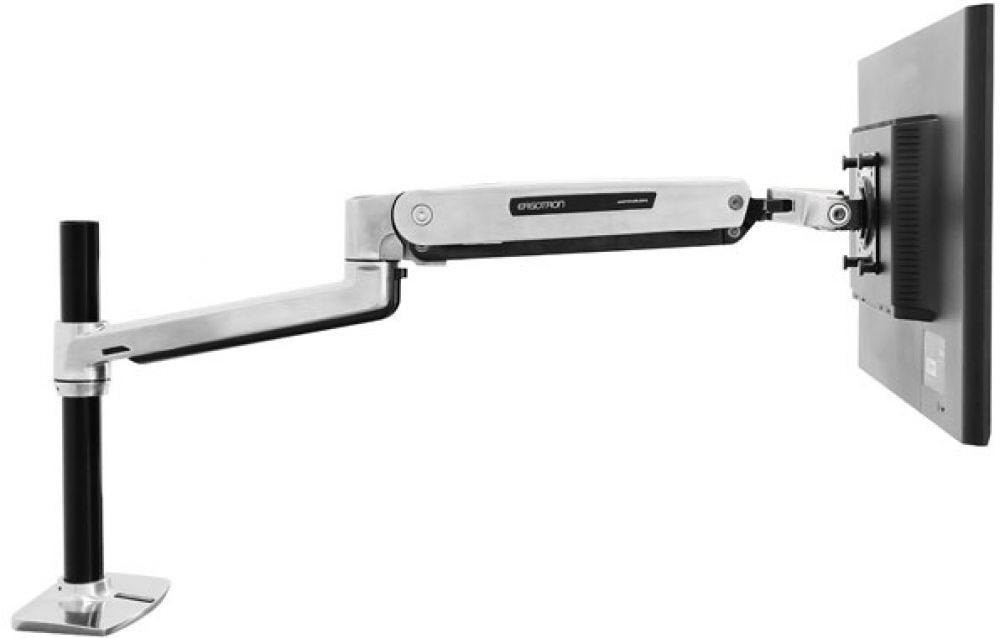Ergotron LX Sit-Stand Desk Mount LCD Arm - Bevestigingskit (Paal, VESA-adapter, Zit-Sta Arm, Bureauklembasis, Basis Met Pakkingringbevestiging) Voor LCD-scherm