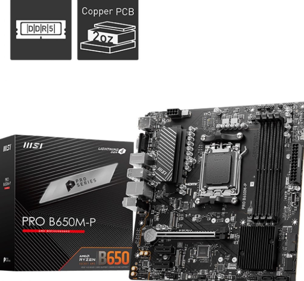 Msi Pro B650M-P - Moederbord