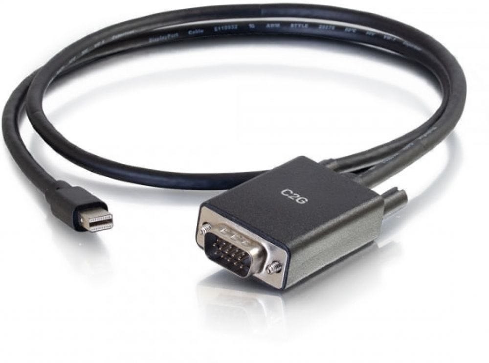 C2G 6FT Mini DisplayPort Male To Vga Male Active Adapter Cable - Black