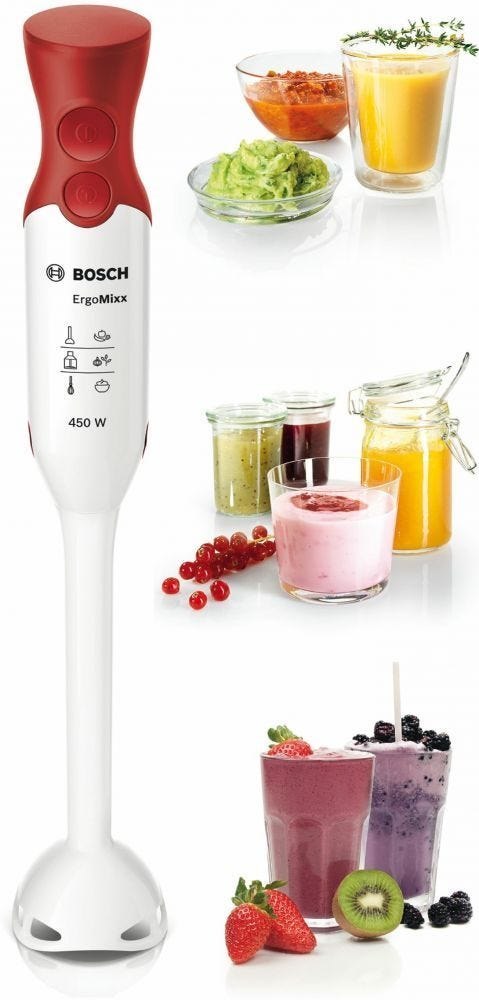 Bosch MSM64010 Staafmixer - Wit/Rood
