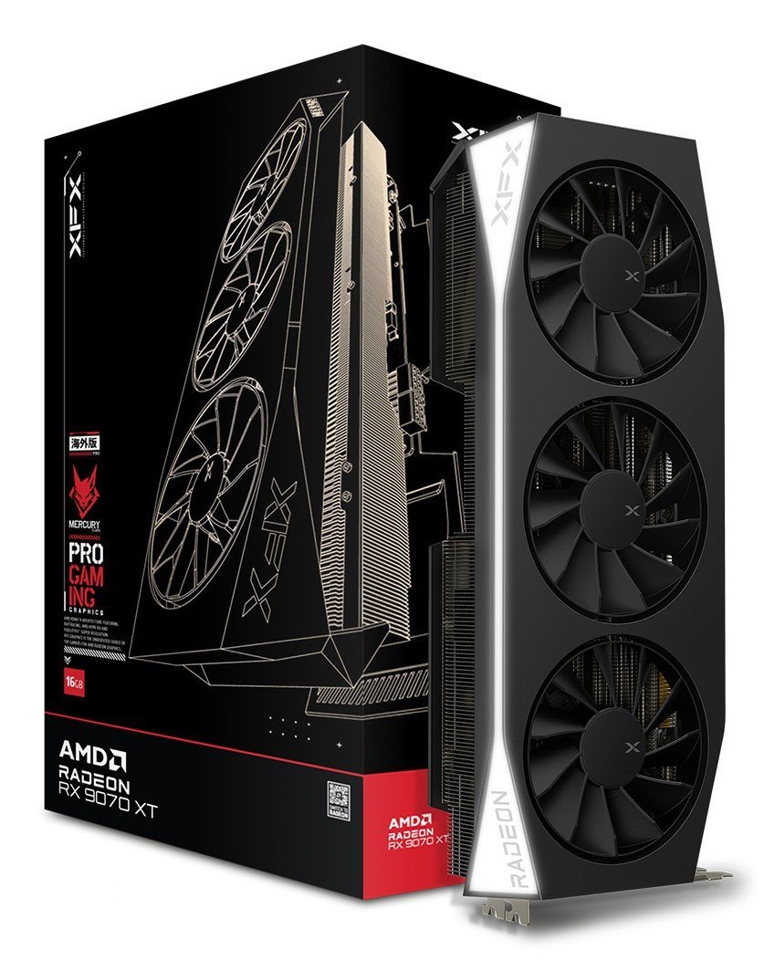 XFX Mercury Radeon RX 9070 XT Gaming Edition - videokaart - 16GB GDDR6 - RDNA 4 - PCI‑Express 5.0 - 3× DisplayPort 2.1 - 1× HDMI 2.1
