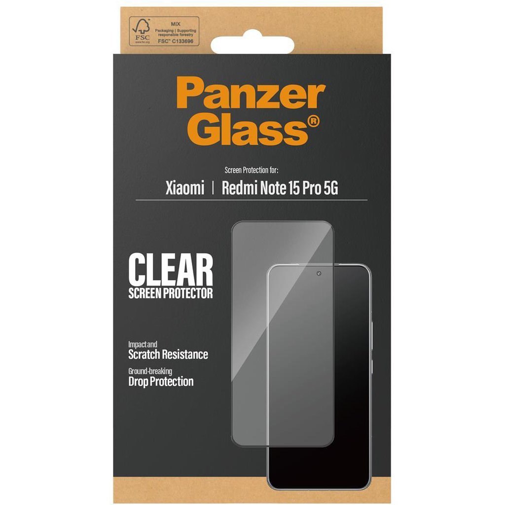 PanzerGlass Gehard glas Schermbescherming voor Xiaomi - Transparant