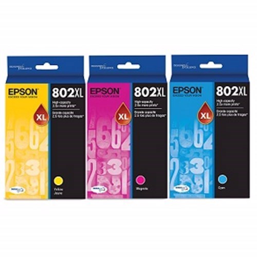 Epson DURABrite Ultra 802XL Original High Yield Inkjet Ink Cartridge - Value Pack - Cyan, Magenta, Yellow - 1 Pack