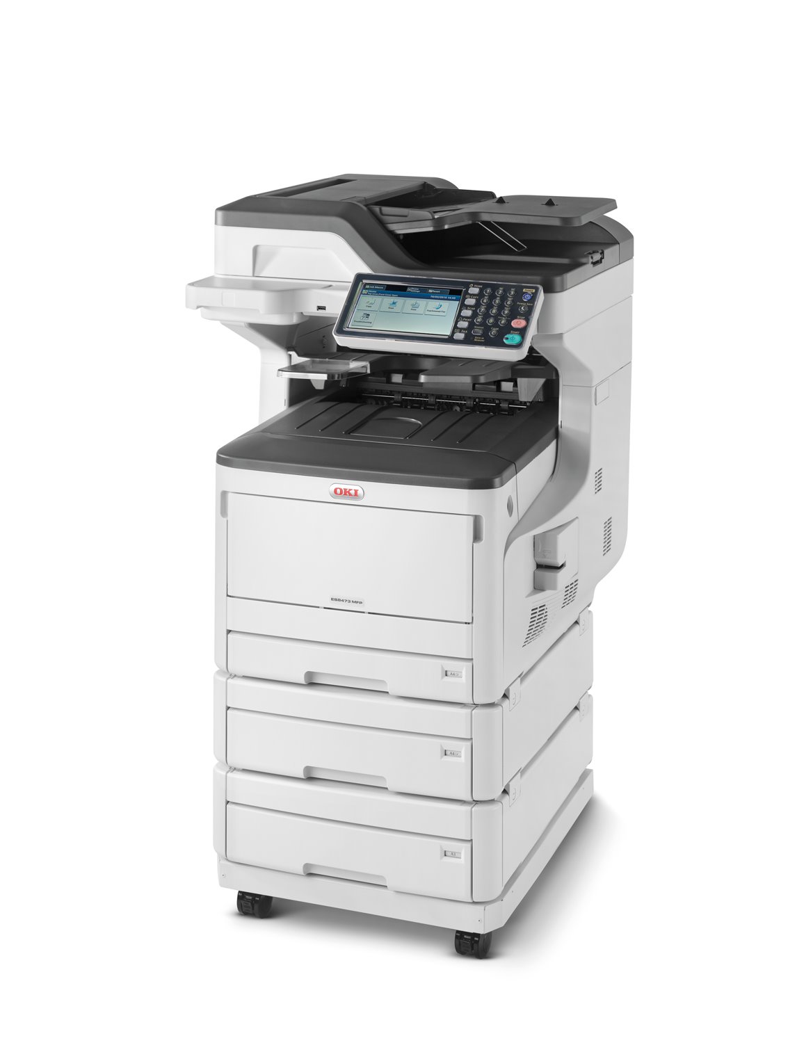 Oki Es8473dnx Col A3 35PPM A4 SPD Net Dup 400 SHT 4-In-1 Mfp2xtraycaster