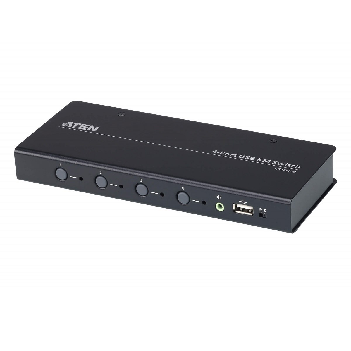 Aten 4 Port Usb Boundless KM Switch 4 Usb 2.0 B To Usb 2.0 A Cables Included