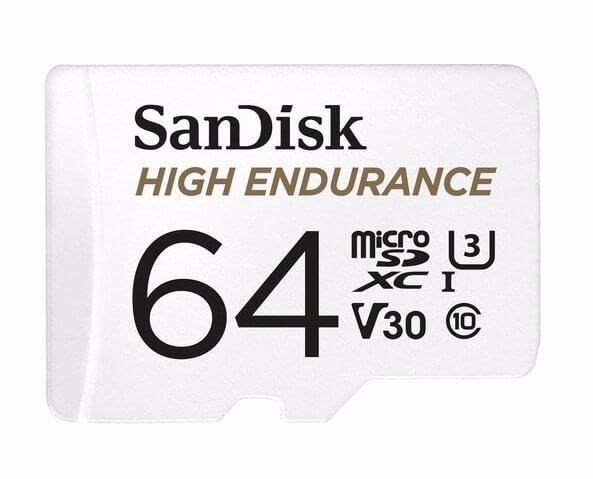 SanDisk 64GB High Endurance Micro SDXC V30 U3 C10 Uhs-1 100MB/s R 40MB/s W SD Adaptor Android Smartphone Action Camera Drones