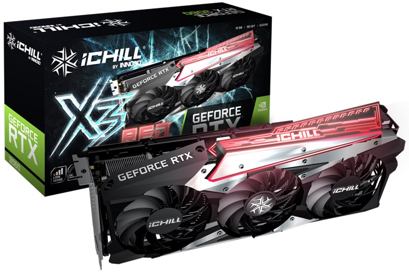 Inno3D Nvidia, RTX 3060 LHR, iChill X3 Red, 1837MHz, 12GB GDDR6, 3xDP, 1xHDMI, Atx, 3xFans, 550W, 3 Years Warranty