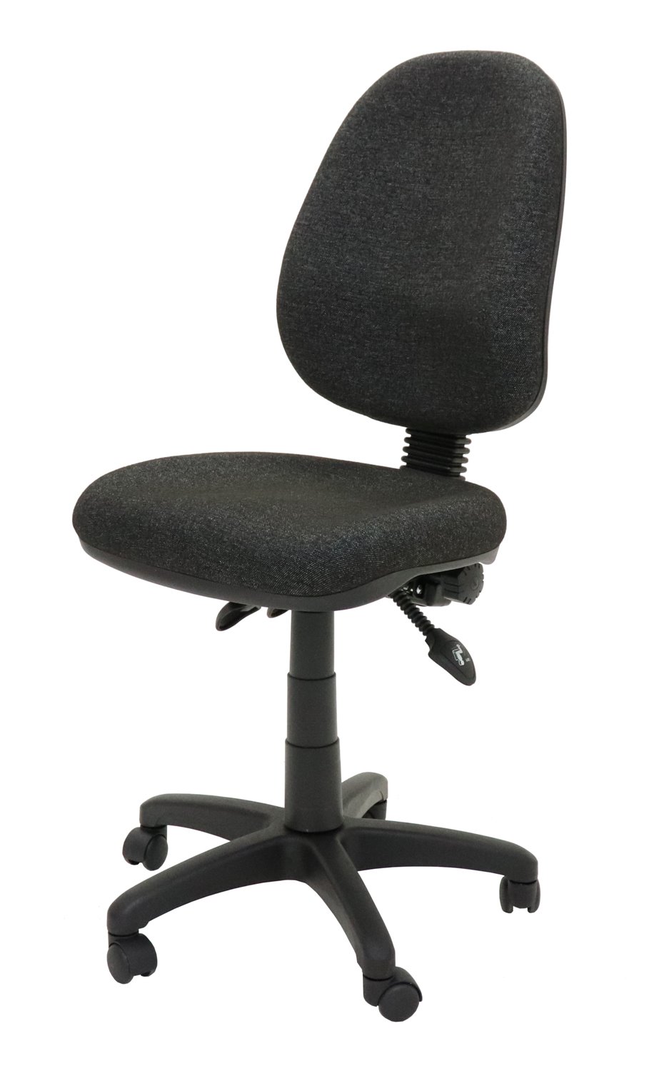 Chair - "Commercial Grade High Back Ergonomic Operator Chair 3 Lever Fully Ergonomic Mechanism - 110 KG Weight Rating Gas Lift - Seat Pan & Back Rest Tilt - Black 5 Star Base On Castors"