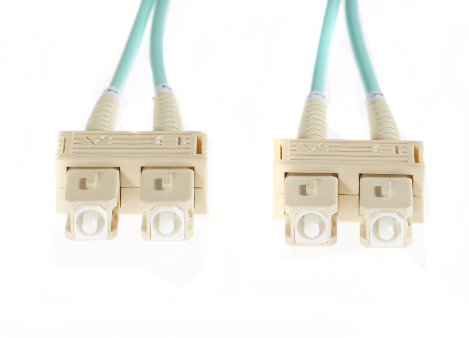 4Cabling 3M SC-SC Om4 Multimode Fibre Optic Cable: 3MM Oversleeving | Aqua