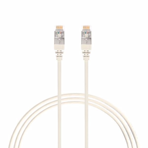 4Cabling 2.5M Cat 6A RJ45 S/FTP Thin LSZH 30 Awg Network Cable. White