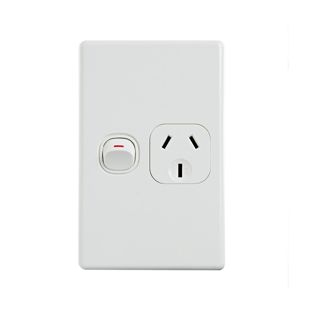 4Cabling 4C | Elegant Single Power Point 250V 10A - Vertical