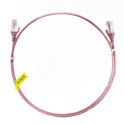 4Cabling 0.5M Cat 6 Ultra Thin LSZH Pack Of 10 Ethernet Network Cable. Pink