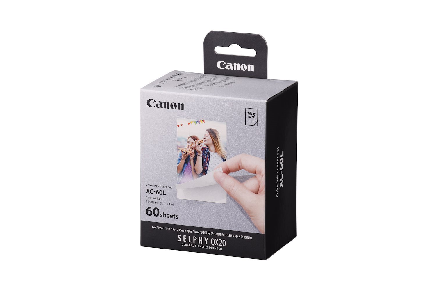 Canon Selphy Color Ink/Label XC-60L Card Size Set For QX20 - 60 Sheet