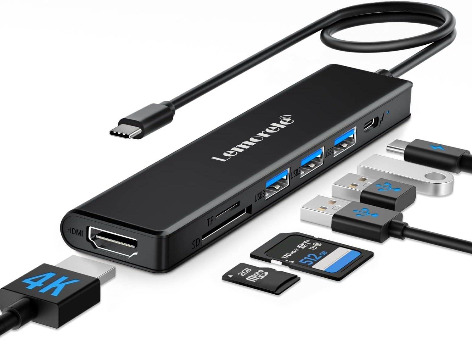 Miscellaneous Lemorele TC300 7-In-1 Usb-C Hub