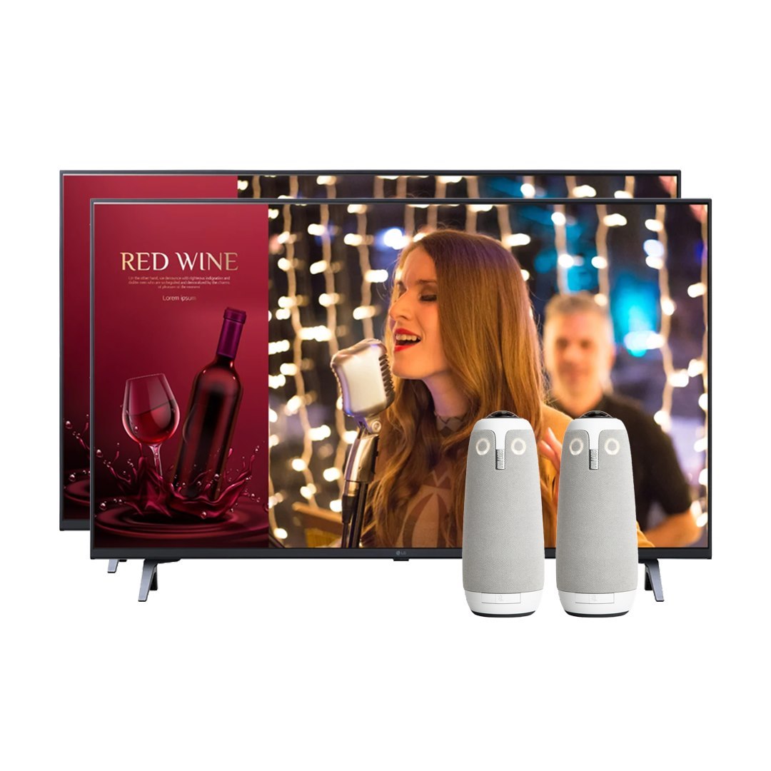 LG 75 75Ur640s And Owl Labs Meeting Owl 3 Video Conference Bundle - Large Room