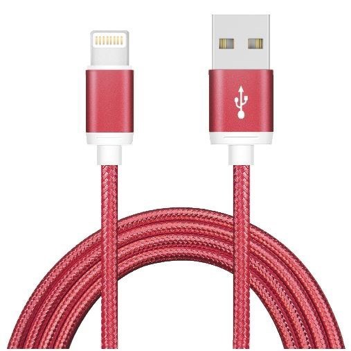 Astrotek 1M Usb Lightning Data SYNC Charger Red Color Cable For iPhone X 9 8 7S 7 Plus 6S 6 Plus 5 5S iPad Air Mini iPod