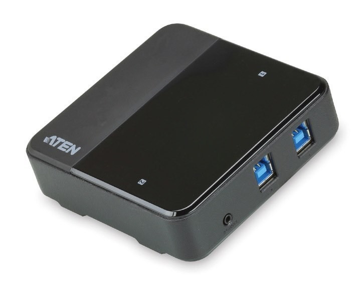 Aten Peripheral Switch 2X4 Usb 3.1 Gen1, 2X PC, 4X Usb 3.1 Gen1 Ports, Remote Port Selector, Plug And Play