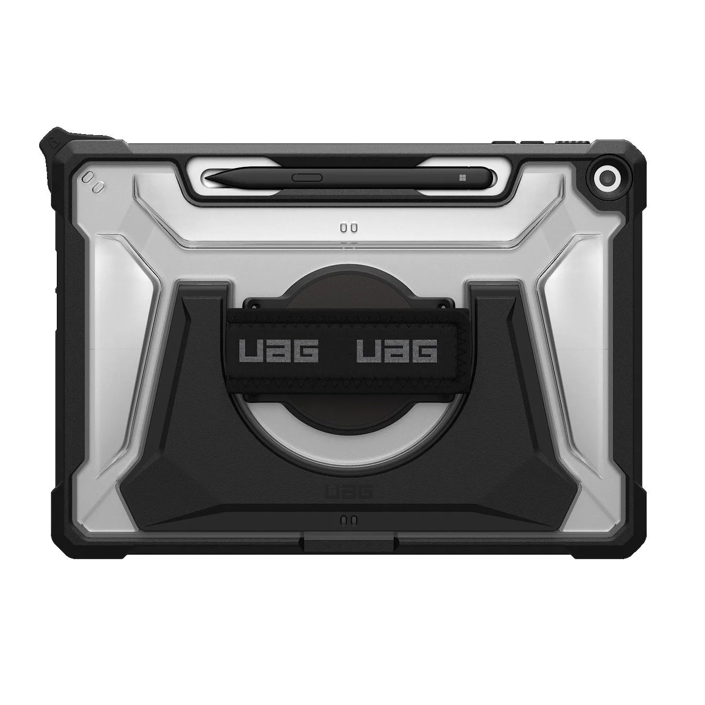 Uag Plasma Microsoft Surface Pro 12 Rugged Case - Ice/Black (324023114340), Drop+ Military Standard, Hand Strap, Built-In Kickstand,10 Years Warranty