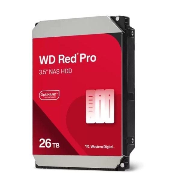 Western Digital WDRed Pro Nas Hard Drive - 26TB 3.5' 272MB/s 7200 RPM 512MB Sata HD 5YRS Warranty