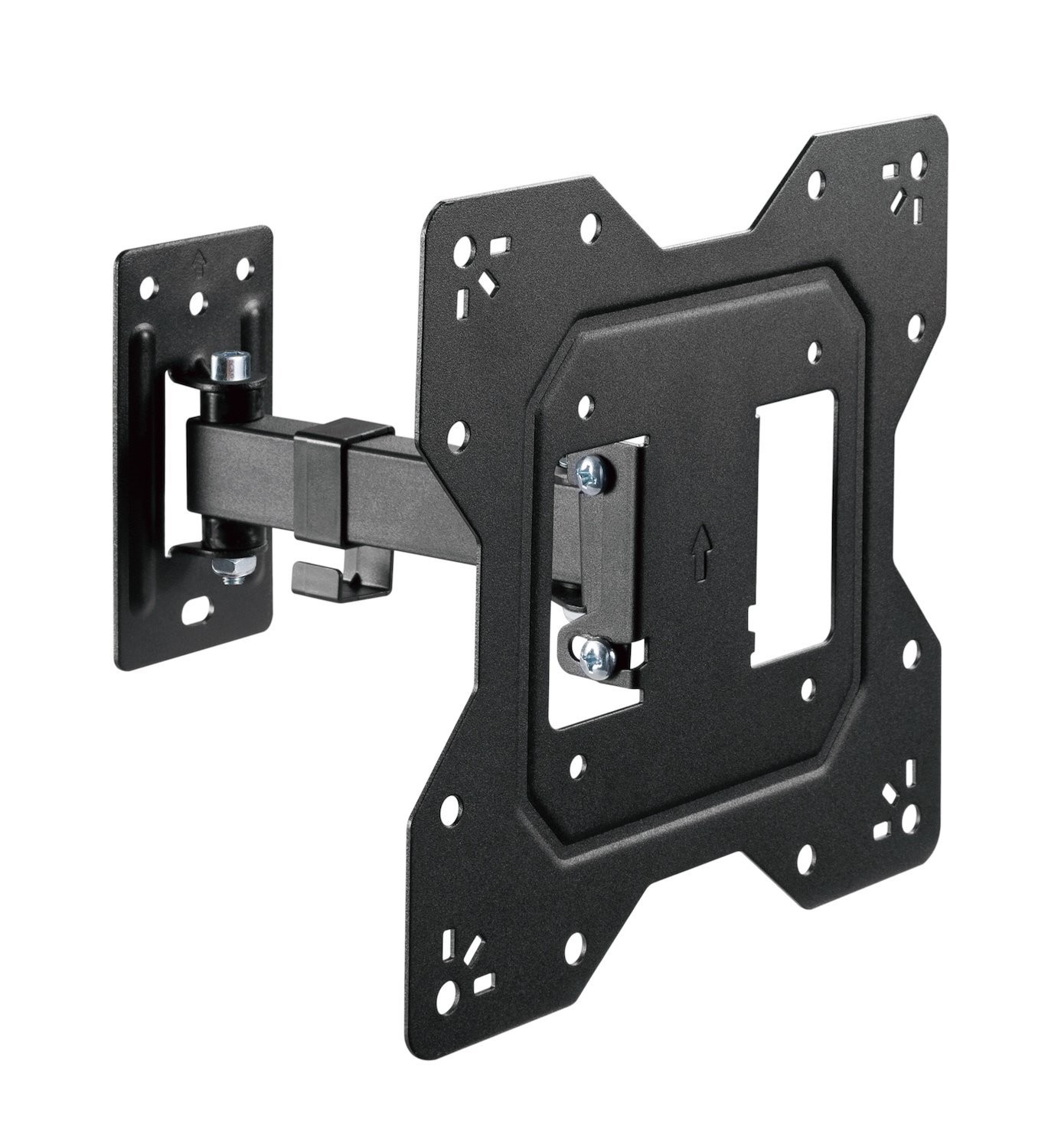 BrateckEconomical Full-Motion TV Wall Mount For 23'-43' Fit Curved TV Up To 30KG, Vesa 100X100,100X200,200X100,200X200 Fine Texture Black (LS)