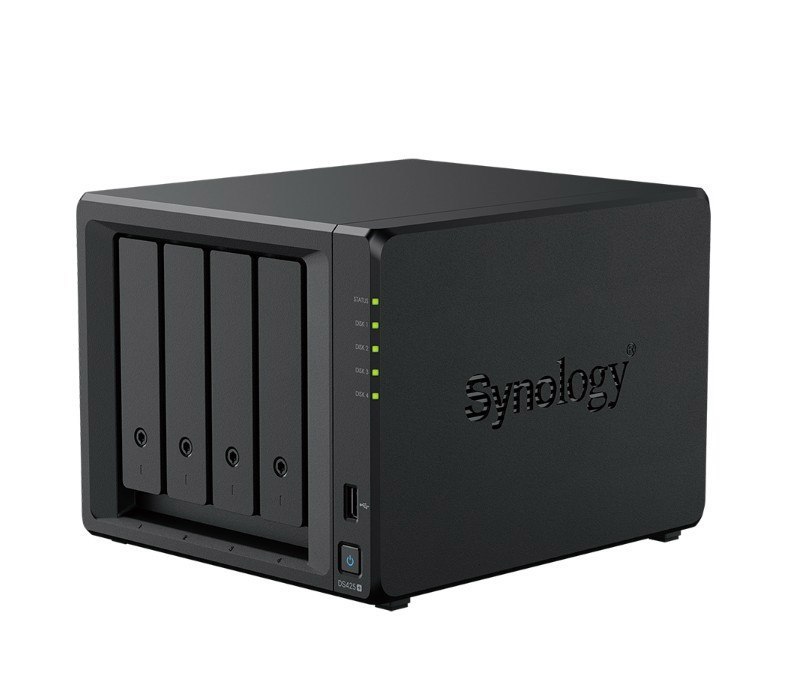 Synology DiskStation DS425+ Nas 4-Bay 3.5' Diskless, Intel Celeron J4125 1 X 1GbE + 1 X 2.5GbE, 2GB Ram, 2 X Usb3.2, 3YW