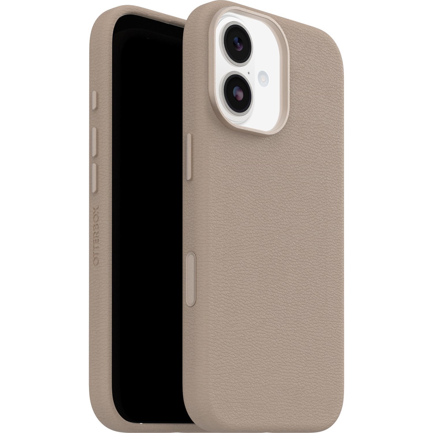 OtterBox Symmetry Cactus Leather MagSafe Apple iPhone 17 (6.3') Case Grey Comfort (Biege) - (77-99025), Drop+ 3X Military Standard, 7 Years Warranty