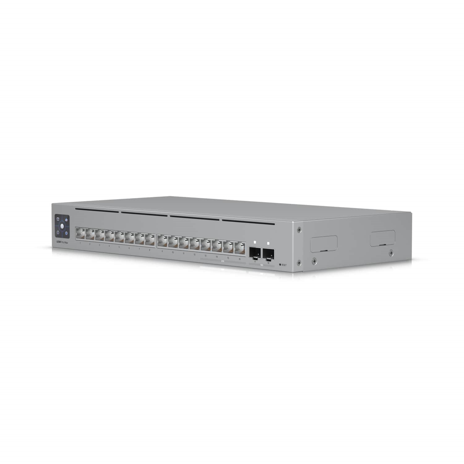 Ubiquiti UniFi Network,Pro Max 16 Switch,16-Port, Layer 3 Etherlighting, 2.5 GbE, Power Supply 5V, 25W, Versatile Mounting Options.