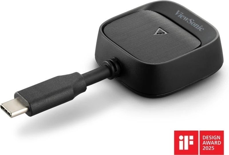 ViewSonic ViewShare WPD-900 Wireless Screen Casting Kit, Plug-and-Play, 1080P Full HD, Usb-C With Pass-Through Charging, 30M Range