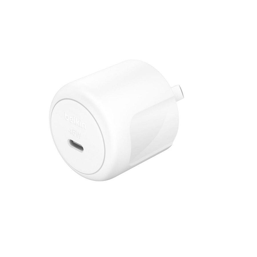 Belkin BoostCharge Compact 45W Usb-C PD 3.1 Wall Charger - White (WCA013auWH), Safe & Efficient, Compact & Travel-Ready, Cew $2500, 2 Years Warranty