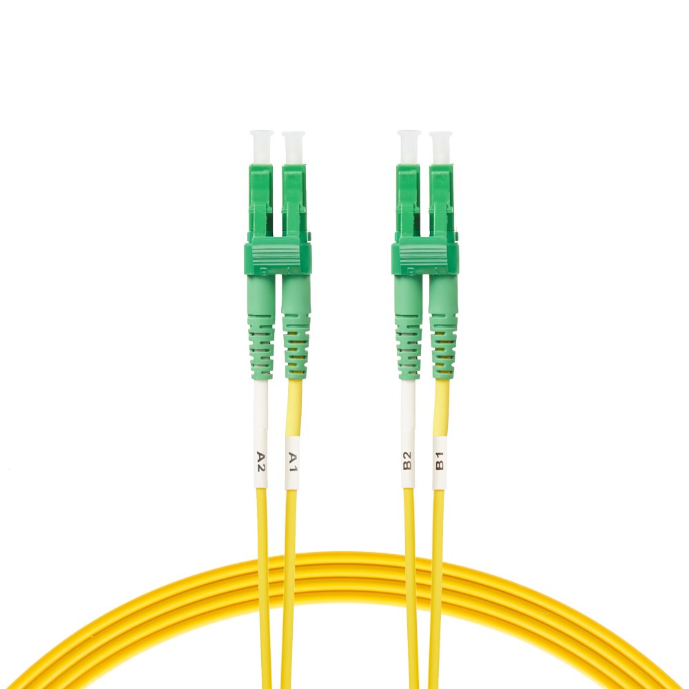 4Cabling 9.5M Lc/Apc-Lc/Apc Os1 Singlemode Fibre Optic Duplex Patch Cable 2MM Oversleeving | Yellow