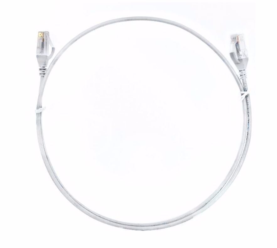 8Ware Cat6 Ultra Thin Slim Cable 20M - White Color Premium RJ45 Ethernet Network Lan Utp Patch Cord 26Awg For Data Only, Not PoE
