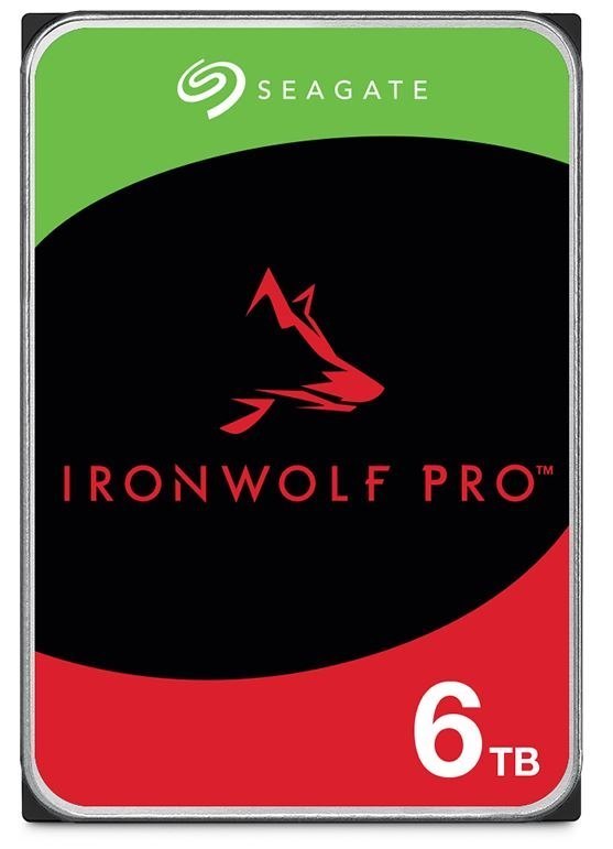 Seagate IronWolf Pro, Nas, 3.5" HDD, 6TB, Sata 6Gb/s, 7200RPM, 256MB Cache, 5 Years Or 2M Hours MTBF Warranty